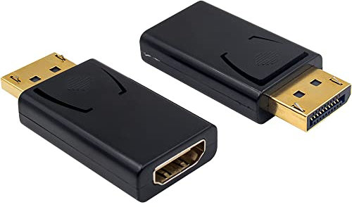 Maxhood 2Pack DisplayPort to HDMI Adapter, DP Male to HDMI Female Converter, 4K 3D, Gold Plated