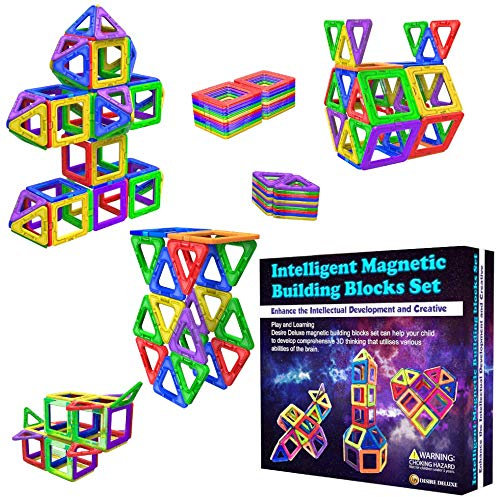 Magnetische Bausteine Magnet Montessori Spielzeug für Kinder 40PC Set Teilen ab 3-8 Alter Jahren, ideales Lernspielzeug für Mädchen Jungen Geschenk