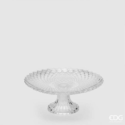Edg - Enzo De Gasperi Alzata Vetro Rot. Rombi Trasp H7cm D20cm