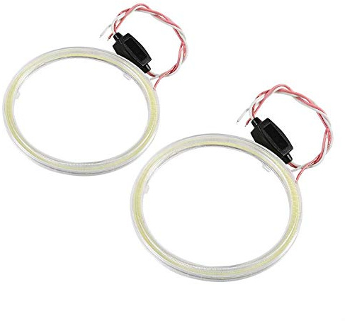 Reminnbor Faros Angel Eyes, 2 Piezas de Anillos Automáticos de Halo Angel Eye COB Chips Garo DRL LED para Motocicleta(100mm)
