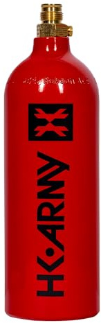 HK Army 20oz Aluminum CO2 Tank - High Pressure Compressed Air System for Paintball & Airsoft Gear - Red