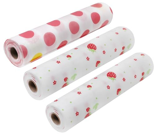 Svauoumu Schrankpapier Antirutschmatte Schubladen, Schubladenmatte, wasserdichte Schrankschubladenauskleidung, FüR KüChe, Schublade 30cm * 300 cm, 3 Rollen