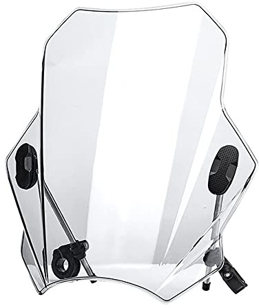 shengyi-Pare-Brise Moto Universel déflecteur de Vent Sporty, Custom, Couleur : Clear, Ajustement Universel pour Motocyclette