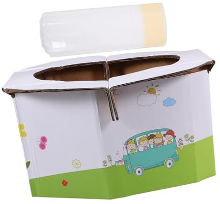 TOYANDONA Tragbarer Töpfchensitz für Kleinkinder mit Faltbarem Design und 10 Ersatz Müllbeuteln für Reisen und Einsatz Unterwegs zu Hause