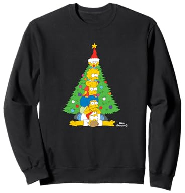 Pila de árboles de Navidad de The Simpsons Holiday Family Sudadera
