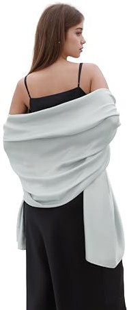 Stola Damen Festlich Schultertuch, dünner Schal für Abendkleid Sommer | Glänzend seidig weich, elegant, Vielseitig bindbar, ganzjährig geeignet,Kleider und Festlichkeiten,Farbvarianten.