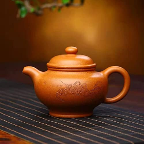 BEZAX Hochwertige Zisha-Teekanne 12,8 Oz/380 cc, Feine handgefertigte Teekanne aus Ton mit Zertifikat und Geschenkbox (Xiaoying,Xiekeqing NI)