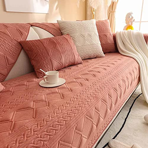 MTHGH Couch Bezug Sofaschoner Sofabezug L Form rutschfeste Sofaschoner Sofaschutz Hund Wasserdicht Dekor Perim Sofa Deckencouch Bezug u Form,red-90x210cm