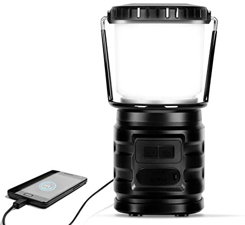 Cecaylie LED Campinglampe,10000mAh Power Bank Aufladbar Camping Laterne, 6 Lichtmodi dimmbar, IP65 Wasserdichtes Tragbares Campingleuchte, für Notfall Wandern Angeln Stromausfällen