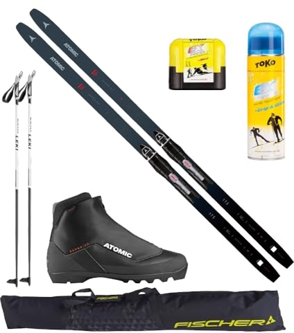 Atomic Langlaufski-Set Savor XC + Bindung + Schuhe + Stöcke + Skisack + Grip/Glide + Express mini