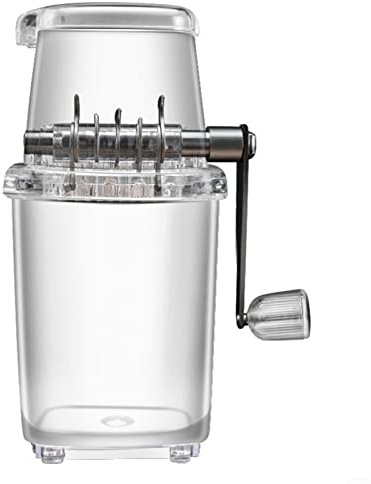 Broyeur à glace manuel portable pour usage domestique (transparent)