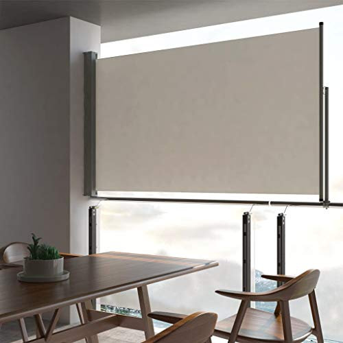 Home Outdoor OthersPatio Seitenmarkise, einziehbar, 140 x 300 cm, Creme