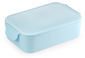 Biddoo Box Brotdose Kinder – Made in Germany – ultraleichte Bento Box mit Besteck & herausnehmbaren Fächern – BPA-frei, stylisch & praktisch – Vesperdose für Schule & Kindergarten – Farbe Hellblau