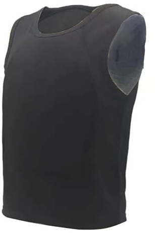 Fotrsta Chaleco Antibalas Hombres, Camiseta Antibalas Protección De Pecho Y Espalda Nivel IIIA Armadura Corporal Oculto En El Interior Ultracómoda Slim Fit Equipo De Protección