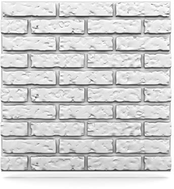 DECCART 3D Wandpaneele weiß 60x60 cm 4 Stück | 1.44 m², Paneele Wand Wall Panels Deko Wandverkleidung Innen Panel Deckenverkleidung Decke Deckenpaneele Platten EPS