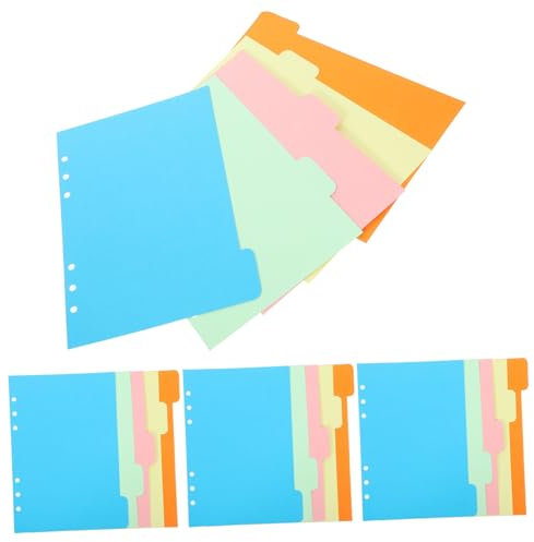 Tofficu 15stücke Registerteiler Aus Papier Farbige Ordnerteiler Notizblöcke Index-klassifizierungsetiketten Als Seitenteiler Zum Markieren Und Organisieren in Büchern Und Planern