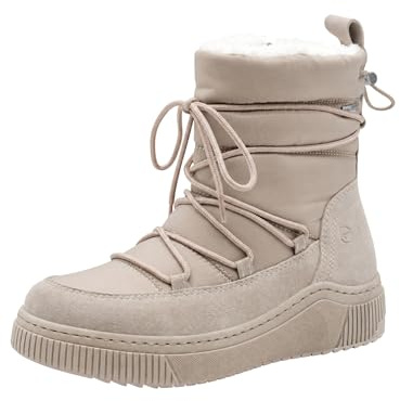 TAMARIS dam komfort WL Lace Boot Duo-tex snöstövlar, LT grå/ros, 38 EU, Lt Grey Rose, 38 EU