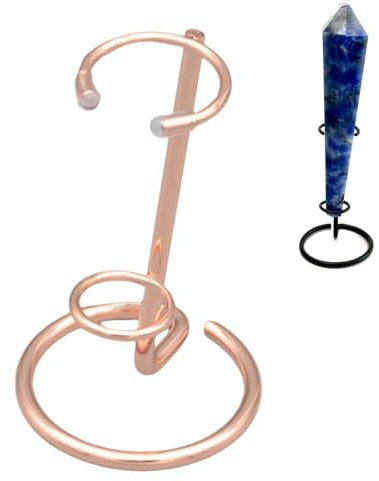 Yiokii Piccolo supporto per bacchetta di cristallo, supporto in cristallo per display in metallo piccole pietre preziose asta di cristallo Supporto per piccole pietre preziose Cristallo Agata minerale