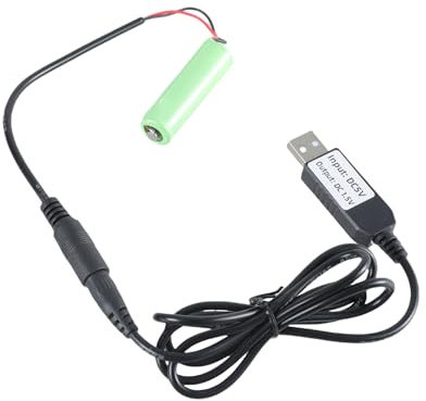Hrtyvhin Adaptateur d'alimentation USB vers 1 pile AA LR6 5 V pour horloges de table lumineuses LED Électronique sans fil