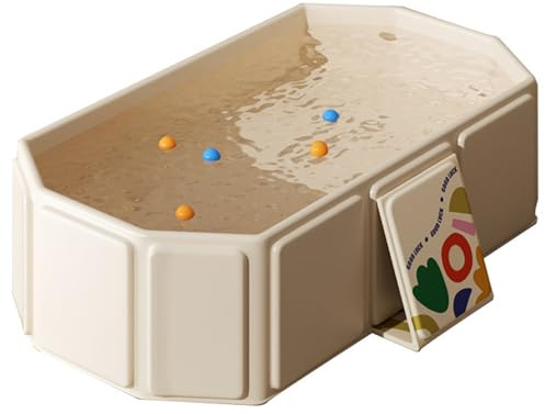 Baignoire pliable pour bébé baignoire pliable en PVC sécurisée avec 5 boules océaniques portable 70 x 75 x 25 cm avec jouets pour enfants de 0 à 8 ans