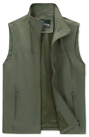 LBL Chaleco de Pesca para Hombre Chaleco de Safari al Aire Libre Chaleco Utilitario Casual de Secado Rápido Chalecos de Verano Ligeros sin Mangas Chaqueta Fotografía Viaje Chaleco con Múltiples