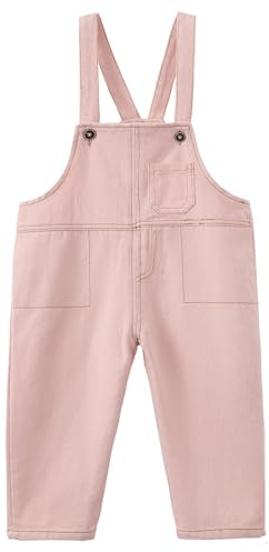 Mud Kingdom Boys Girls Denim Dungarees Kids Adjustable Braces Jean Ovearalls Cotton Plain Workwear For 12 Months-8 Years