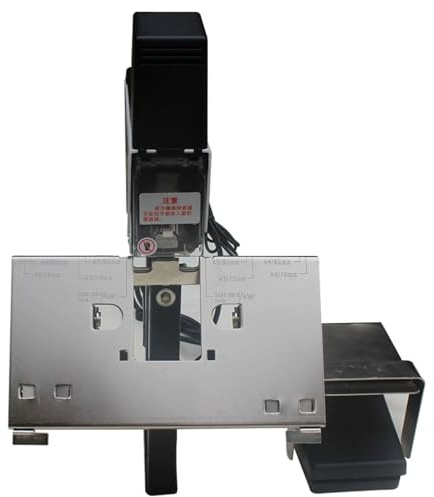 DOJBK Grapadora Eléctrica, Grapadora De Caballete Eléctrica para Folletos, Grapadora Automática De Folletos, con Pedal, Profundidad De Clavado De 100 Mm, Grosor De Encuadernación De 30 Hojas