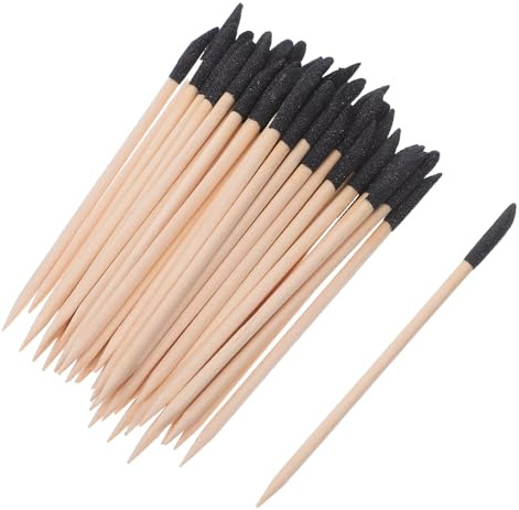 Ipetboom 100pièces Bâtonnets de Ponçage Double Embout Bois Kit de Soin des Ongles avec Bâtonnets à Cuticules Outil Multifonctionnel pour Manucure et Nail Art
