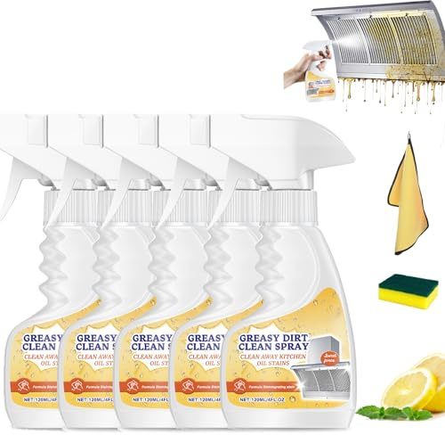 Rotateepic - Limpiador de espuma de cocina multifuncional, limpiador de horno Pro Foam 2026, spray limpiador de cocina, limpieza de vinagre blanco para horno, hogar, estufa, cocina y más (5 piezas)