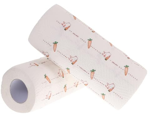 HIAKDOFT 2 Asciugatutto Cucina Stampa Decorativa Carta Assorbente Multiuso per Pulizia Pareti Piani e Mobili per Rimuovere Olio e Macchie di Cibo