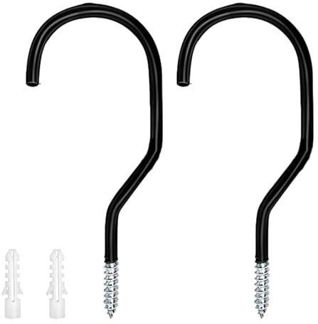 BCIOUS Lot de 2 crochets muraux robustes pour vélo - Crochets de rangement pour garage - Boucles de stationnement durables