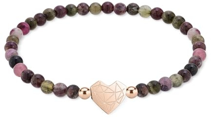 LIEBESKIND BERLIN Broken Heart Beads Bracelet - Elegantes Armband aus poliertem Edelstahl - 17cm - wasserfest & hautfreundlich