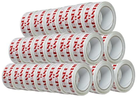Tecplast Verpackungsklebeband 28µ weiß mit rotem Aufdruck BANDE DE GARANTIE - Versandrolle 50 mm x 100 m - Karton mit 36 Stück