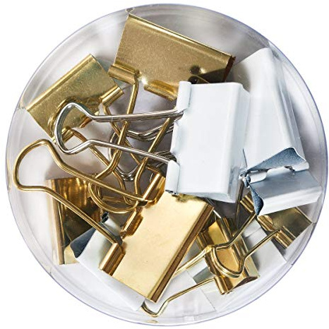 Herlitz 50021840 multifunktionsklämmor Pure Glam, 3 storlekar sorterade, 1 burk