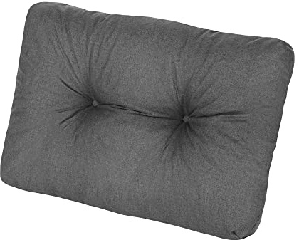 Pillows24 Palettenkissen Armlehne 65x40, Wasserabweisend & UV-fest | Palettenkissen Outdoor & Indoor für Europaletten 120x80, Palettenuflage für Palettensofa, für Garten, Made in EU, Graphit