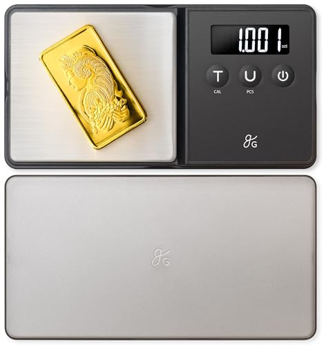 Greater Goods Precision Pocket Scale - 300 x 0.01g, Digital Milligrams Scale with 6 Units for Jewelry, Coins, Herbs, Food and Small Precise Things