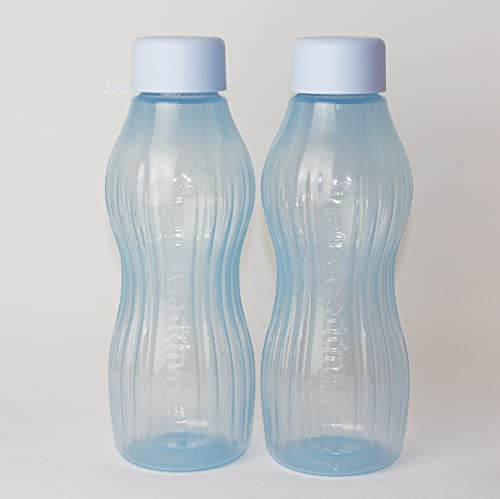 Tupperware EcoEasy Xtrem Aqua Lot de 2 bouteilles de boissons glacées 880 ml + cuillère suspendue Citron vert
