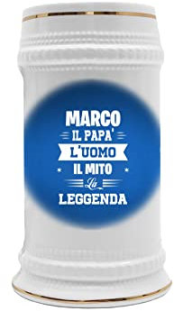 Boccale Birra - Festa del Papà Boccale Personalizzabile Papà - Papà l'uomo - il mito - la leggenda - Papà Boccale - Padre - Regalo Papà