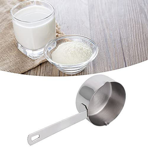 Cuillère à mesurer en acier inoxydable, 1/3 de tasse (80 ml) avec balance et poignée ergonomique pour la cuisson, la cuisson et la mesure des ingrédients secs et liquides