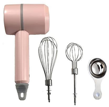 Batteur à main, mélangeur électrique portable sans fil, rechargeable par USB à 3 vitesses, avec deux fouets et séparateur d'œufs pour fouetter ou mélanger les œufs, le beurre, la crème, la cuisine et