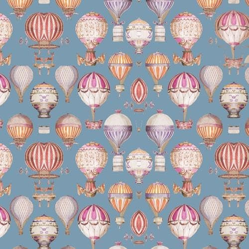 Puppenhaus Tapete Vintage Heißluftballons Miniaturdruck 1:12 Wanddekoration
