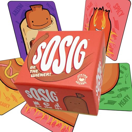 Joking Hazard Sosig Card Game - 120+ Family-Friendly Cards for Kids & Adults, Build the Tastiest Sosig with Fun & Strategy, Mystery Meat Sabotage & Goal Cards