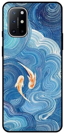 KARTXITAI Hülle Kompatibel mit OnePlus 8T, Stoßfeste Schutzhülle mit Weiche Silikon Bumper Case Handyhülle Anti-Kratzt Leichtes Matt Finish Rückseite - Delphin 1