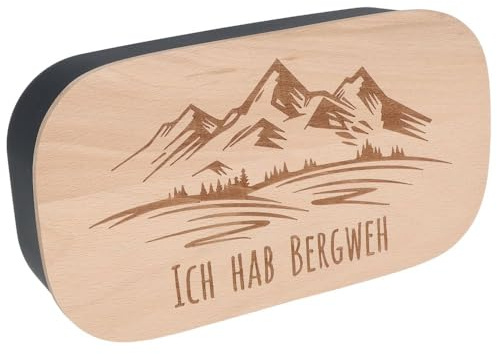 Spruchreif | Lunchbox mit gravierten Frühstücksbrettchen | Lunchbox Kunststoff | Brotdosen | Outdoor Geschenke | Geschenke für Wanderer