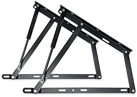 amuéblate online - Pack de Sistema Completo de Elevación Hidráulicos Profesional para Canapés, Incluye Bisagras Pistones Tornillería, Potencia 1250 NW (Cama de 120)
