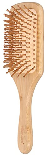 Peine Cepillo de bambú para Masaje del Cuero Cabelludo, Cepillo Protector para el Cabello, Peine de Masaje