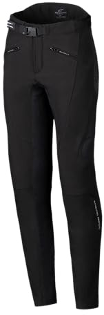 Alpinestars Alamosa Pantalon de moto pour femme, design ergonomique, construction légère, certifié CE, confort d'équitation durable, Noir/blanc, 28