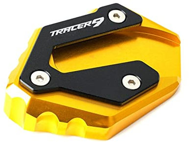 Lange Haltbarkeit Motorradständer Fußvergrößerer Seitenständerverlängerung Mit Logo Für Y&amaha Tracer 9 Tracer9 GT 2021 2022(Gold)