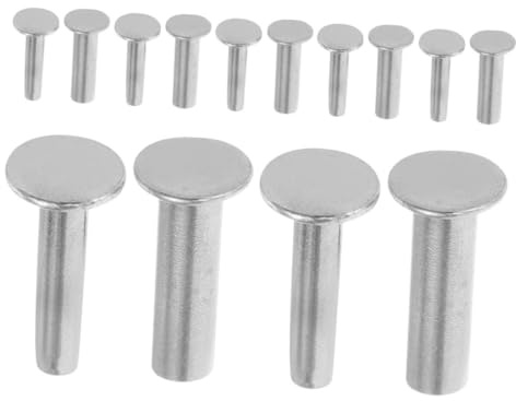 BRIGHTFUFU Küchenmessernieten Aus Kupfer 1.4x0.7x0.7cm Selbstgemacht Messergriffbefestigungen Mit Sicherem Verriegelungsmechanismus Für Heim Und Profiküchen