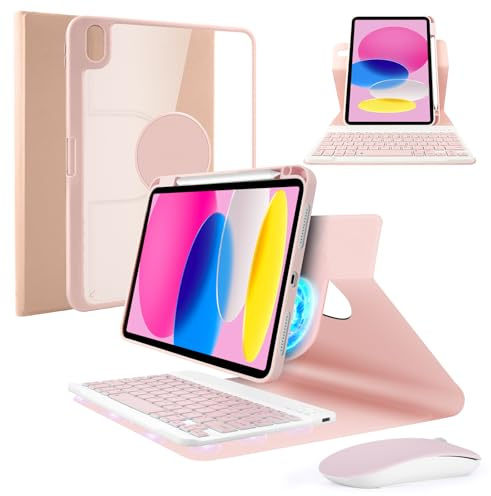 Nsyee Magnetic Rotatable Keyboard Case for iPad A16 11th Gen 11/10th Gen 10.9